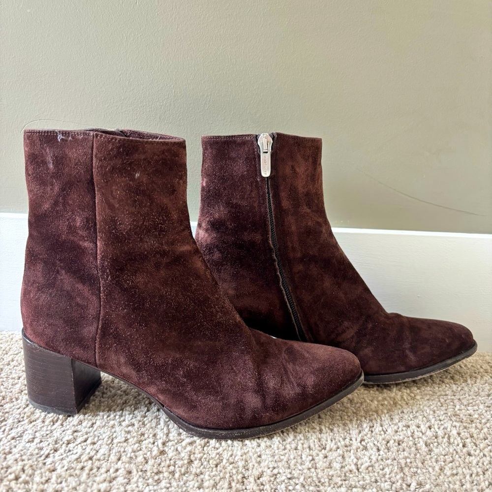 Margaux Brown Suede Ankle Boots